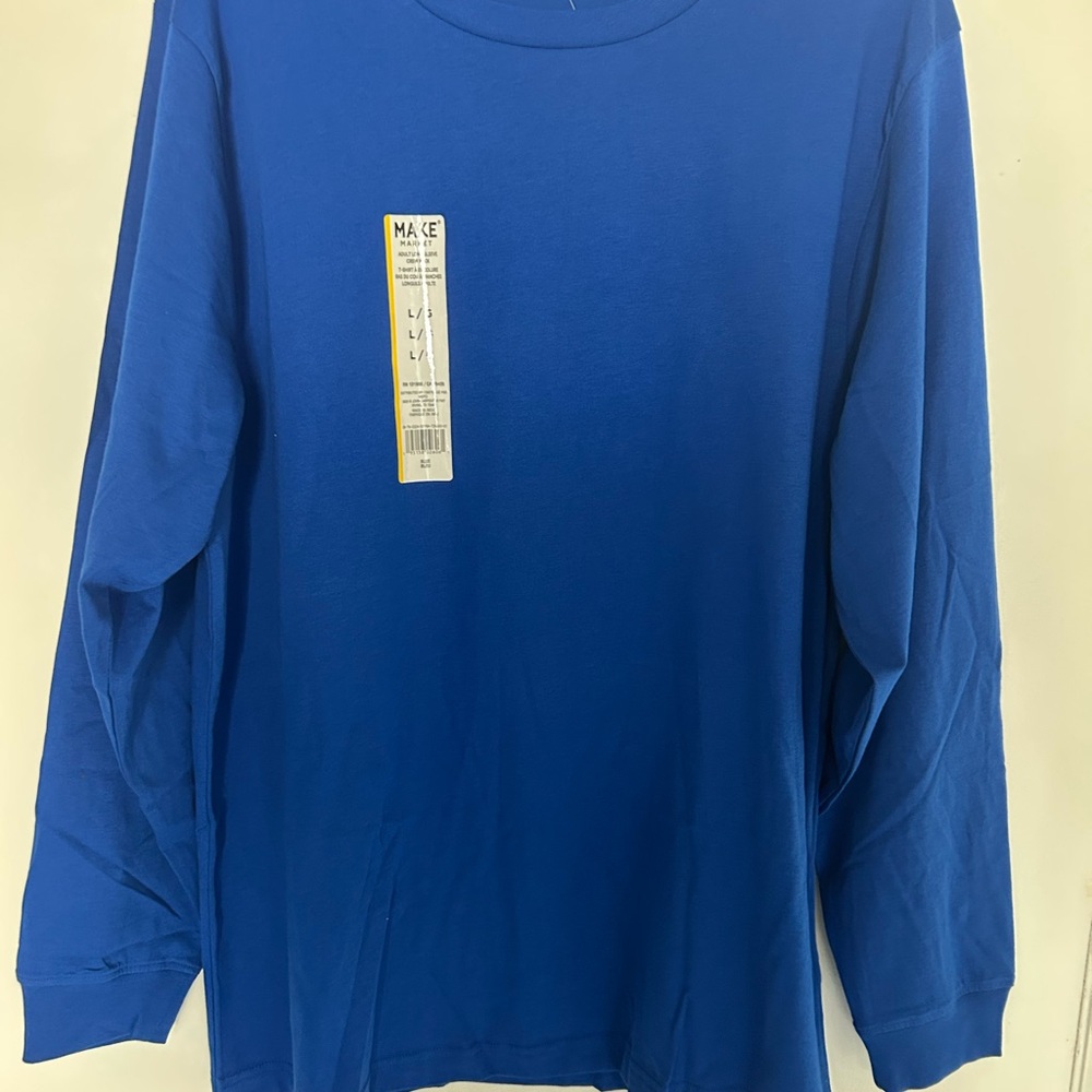 Makers Market Cobalt Blue Long Sleeve Men's Shirt